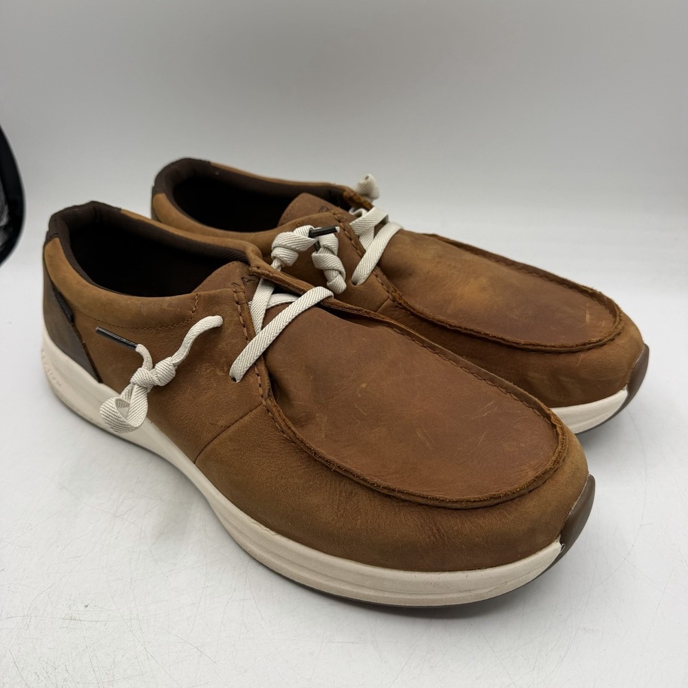 Ariat Buckeye H2O Sunset Shoes Mens Sz 12 D Brown Leather Slip On 10053819